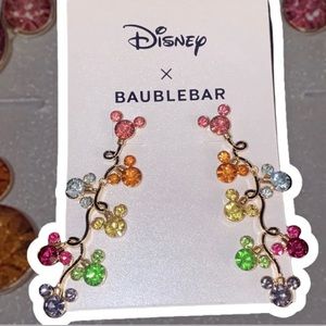 New Disney x BAUBLEBAR Mickey Mousse Head Rhinestone Lights Dangle Earrings